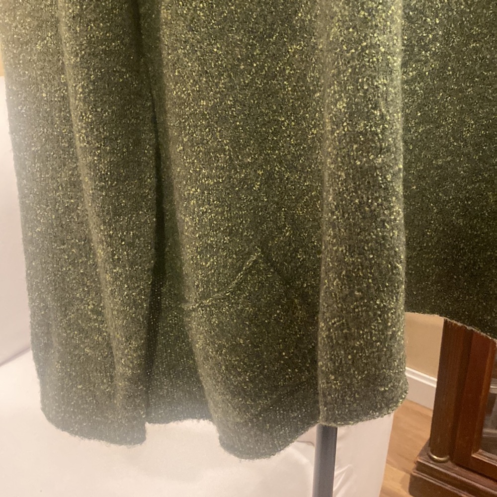 Eileen Fisher beautiful wide bottom sweater green wool super soft size large - Picture 2 of 6